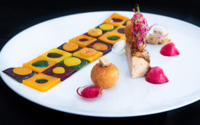 Duo de pintade et cromesquis, damier créole